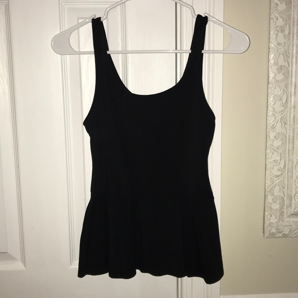 Express black peplum tank top